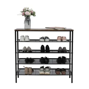 5-Tier Adjustable Shoe Rack, Durable, Open Storage Stand - YES4HOMES