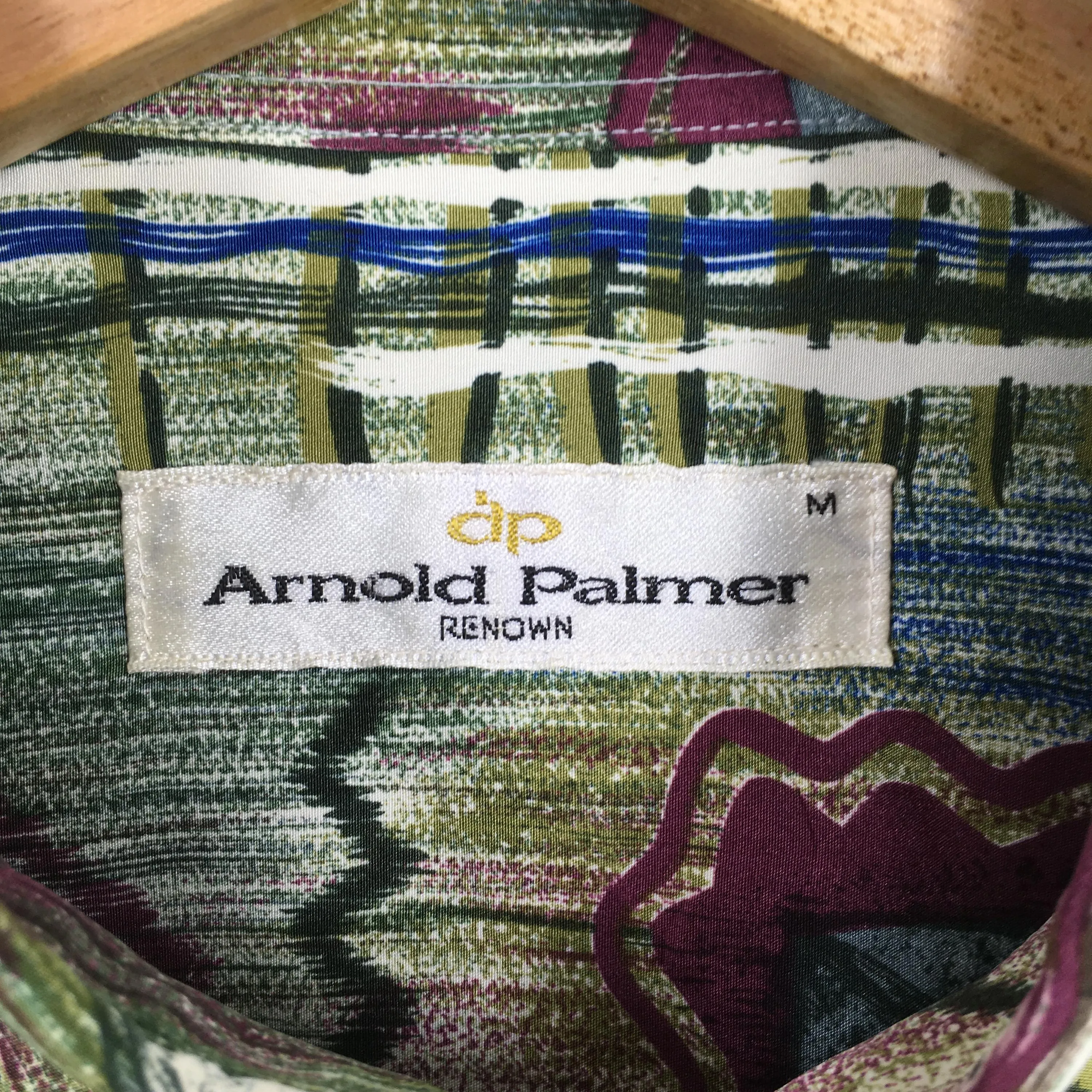 Arnold Palmer Renown Abstract Multicolor Shirt Medium