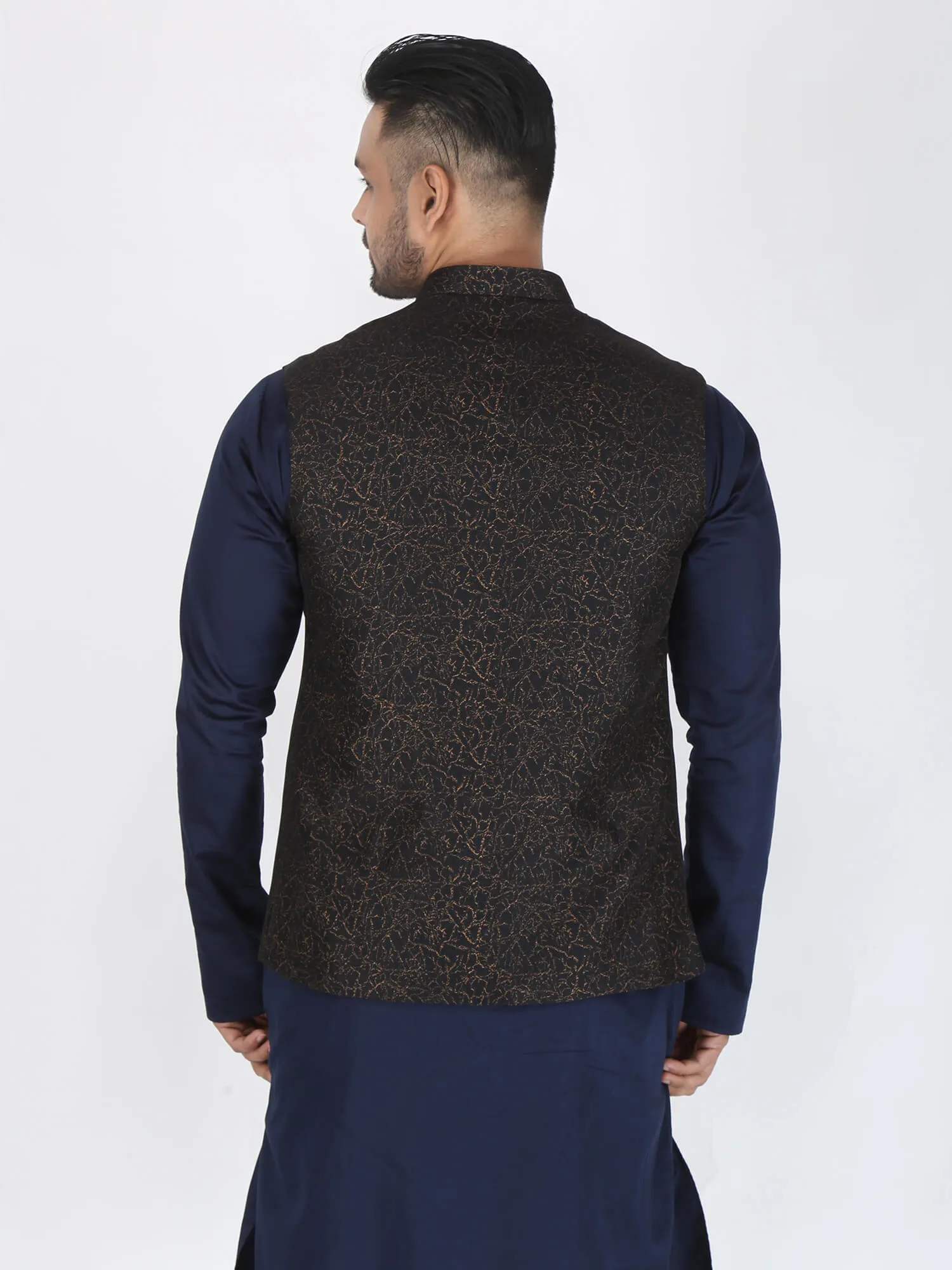 Black Gold Work Ethnic Jacket