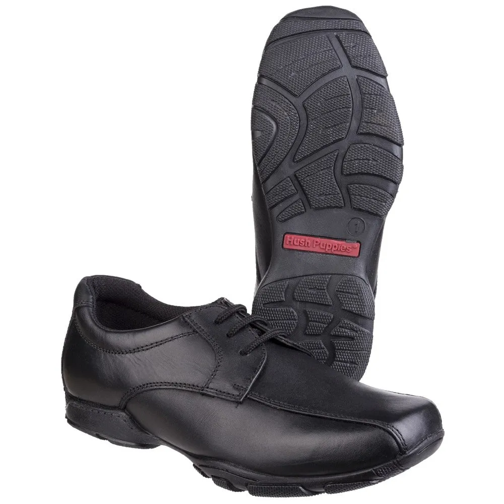 Black Vincente Senior School Shoes