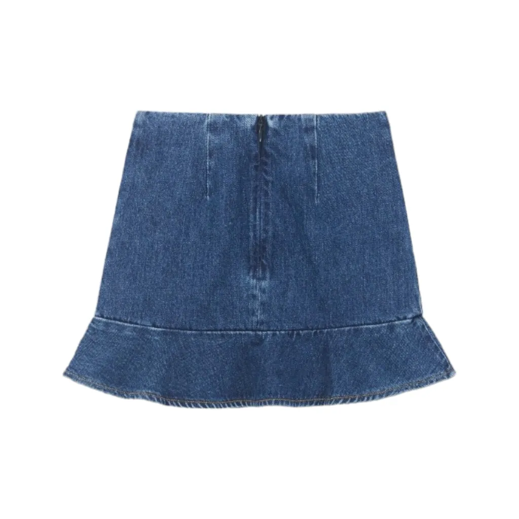 Blue Denim Mini Skirt