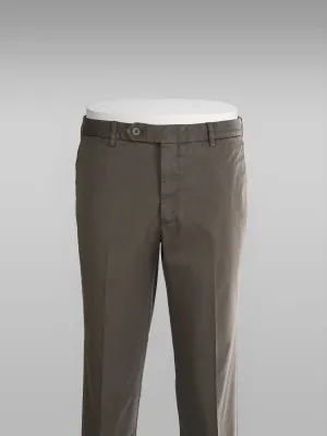 Brown cotton supima sport trousers