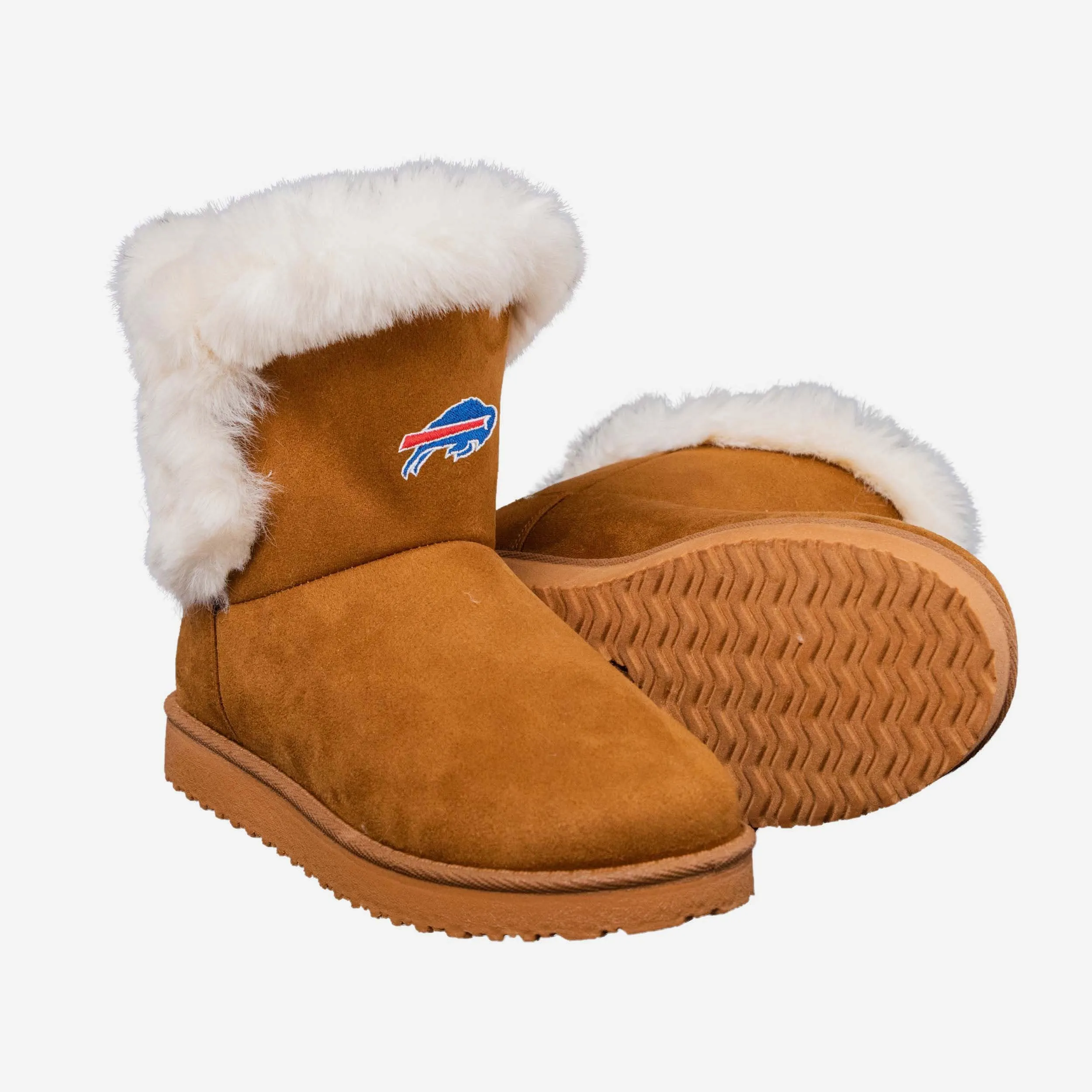 Buffalo Bills Womens White Fur Boot