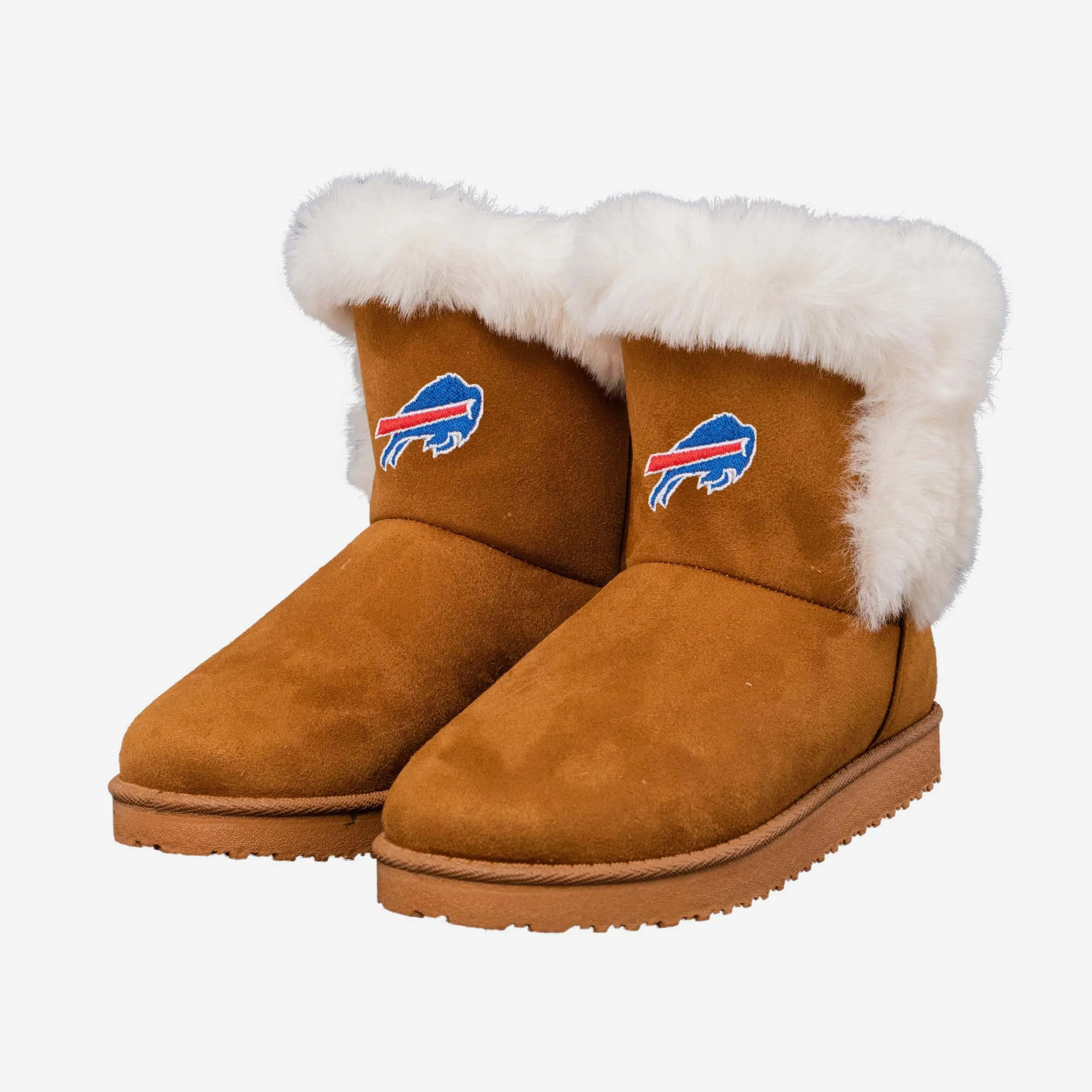 Buffalo Bills Womens White Fur Boot