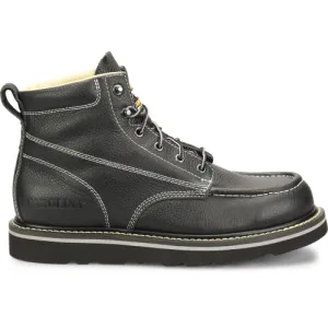 Carolina Men's Flatiron 6" Moc Toe Wedge Work Boot - Black - CA7007