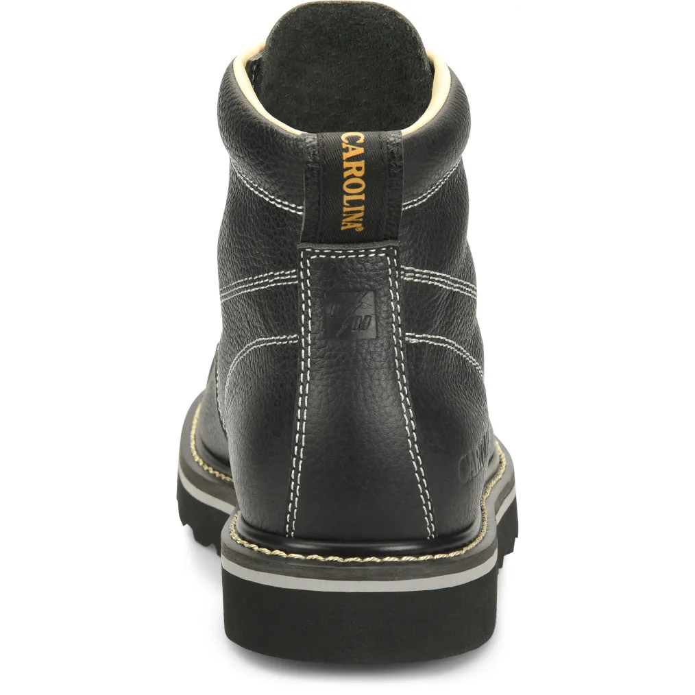 Carolina Men's Flatiron 6" Moc Toe Wedge Work Boot - Black - CA7007