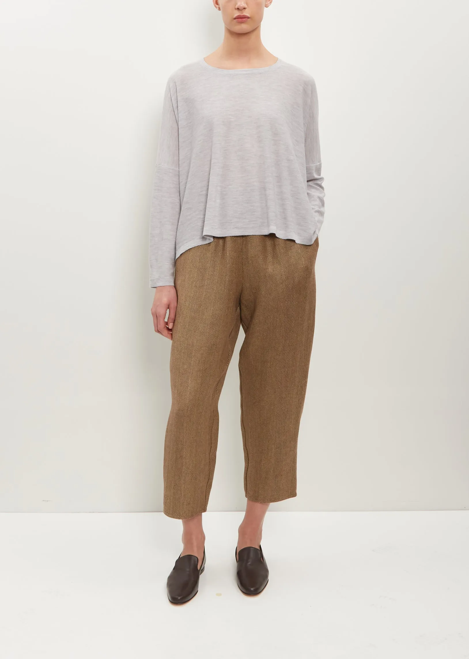 Cashmere-Silk Squared Sweater