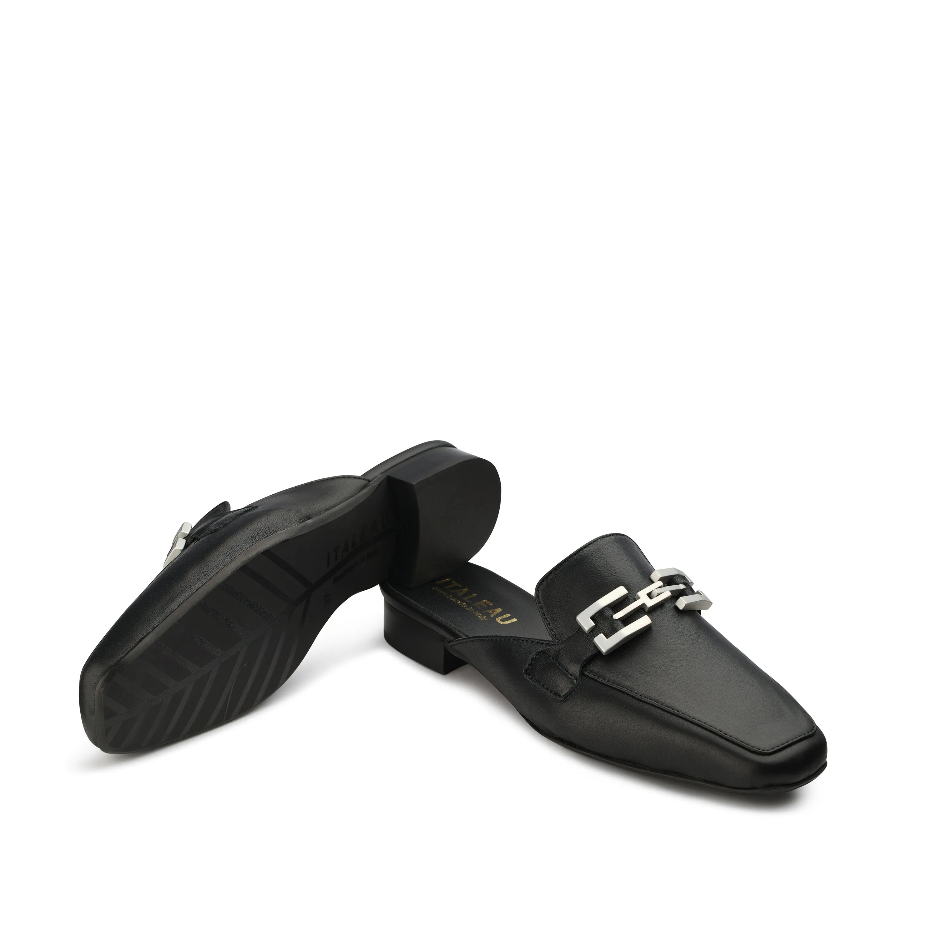 Cecile Mules Jet Black