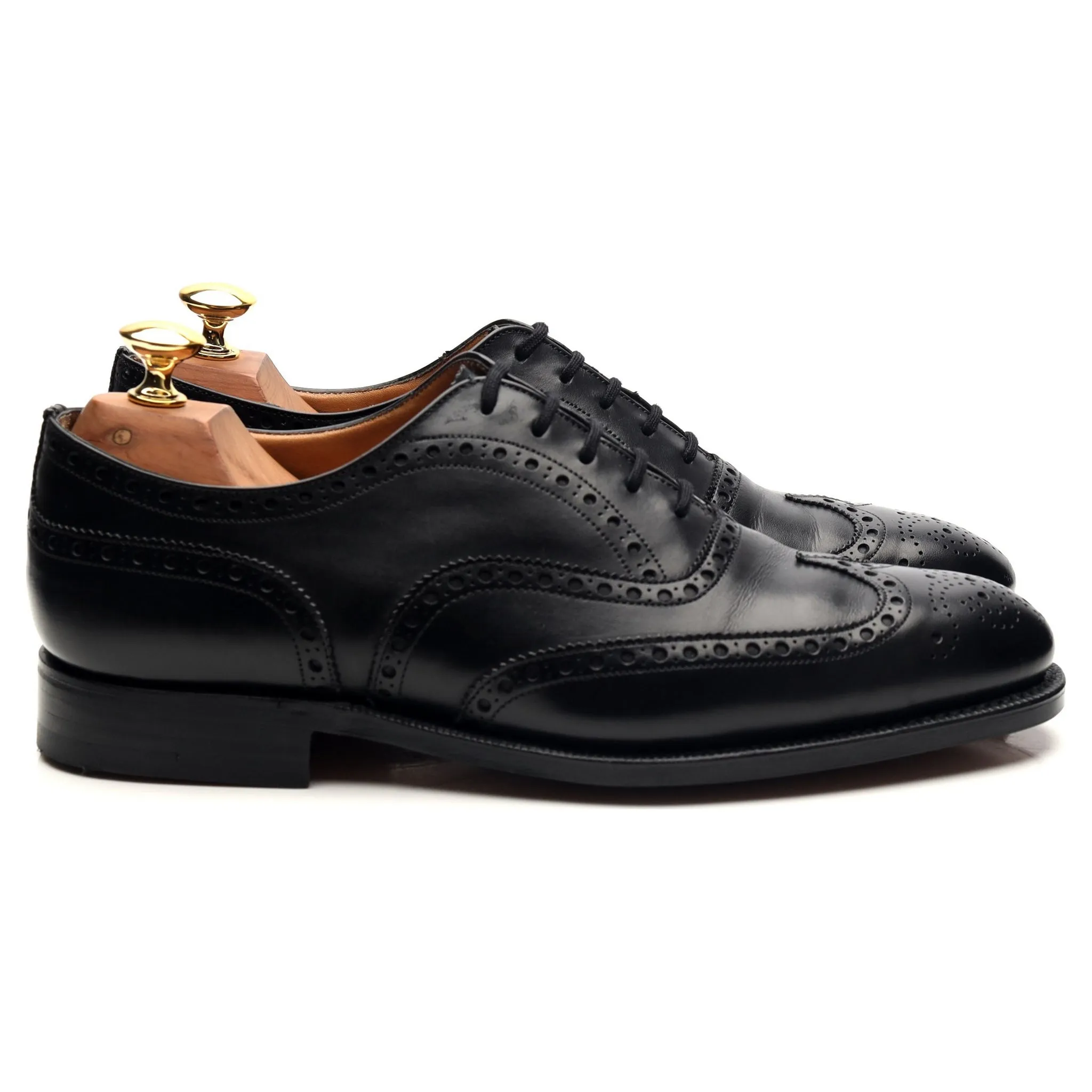 'Chetwynd' Black Leather Oxford Brogues UK 6 F