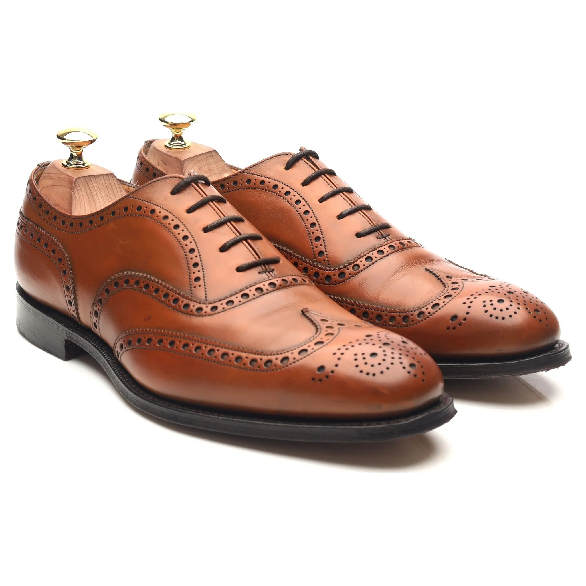 'Chetwynd' Tan Brown Leather Brogues UK 8.5 F