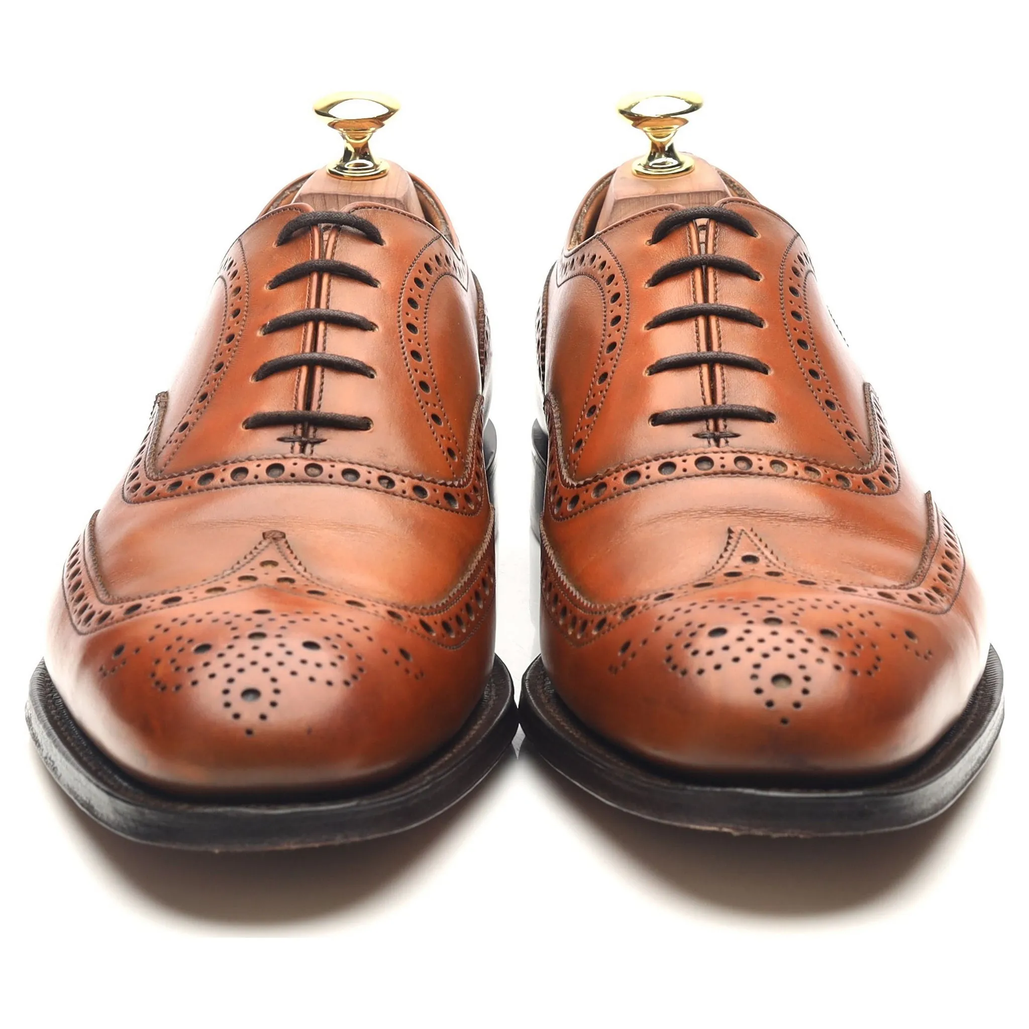 'Chetwynd' Tan Brown Leather Brogues UK 8.5 F