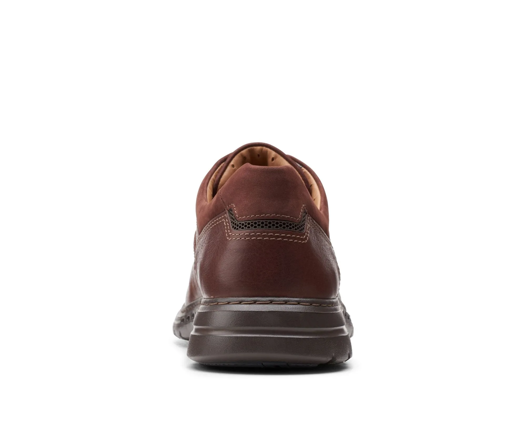 Clarks Un Brawley Lace Mahogany Leather - Wide Width