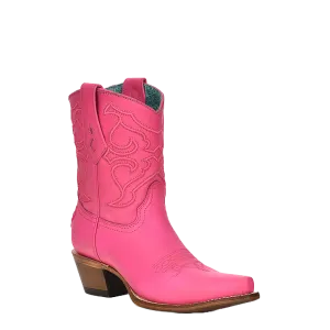 Corral Ladies Embroidery Stitch & Inlay Fuchsia Pink Ankle Boots Z5137