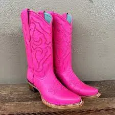 Corral Teens Fuschia Embroidered Boot T0148