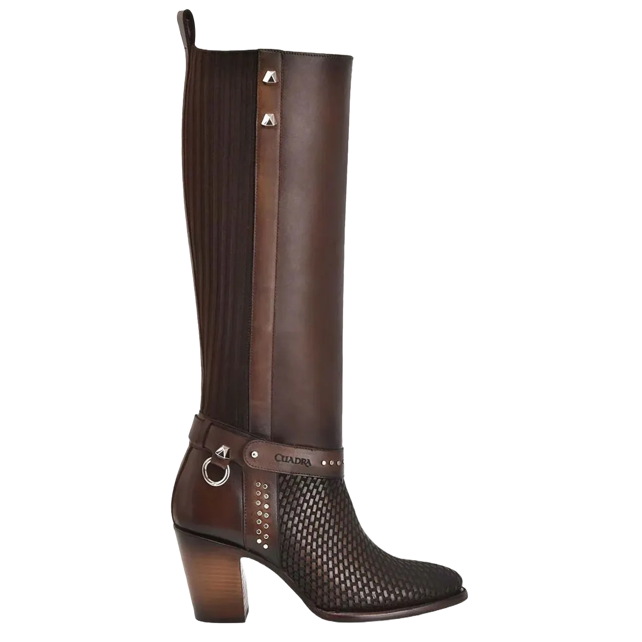 Cuadra Ladies Cowhide Honey & Brown Round Toe Tall Boots CU774