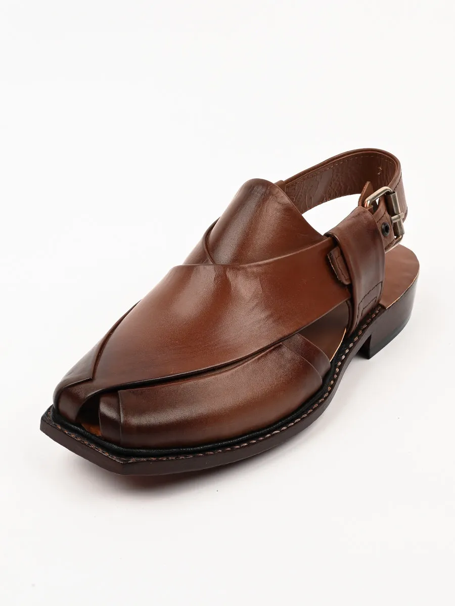 Double Sole Light Brown Peshawari for Men