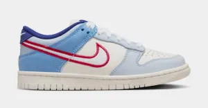 Dunk Low Grade School Lifestyle Shoes (Saill/Light Armory Blue/White)