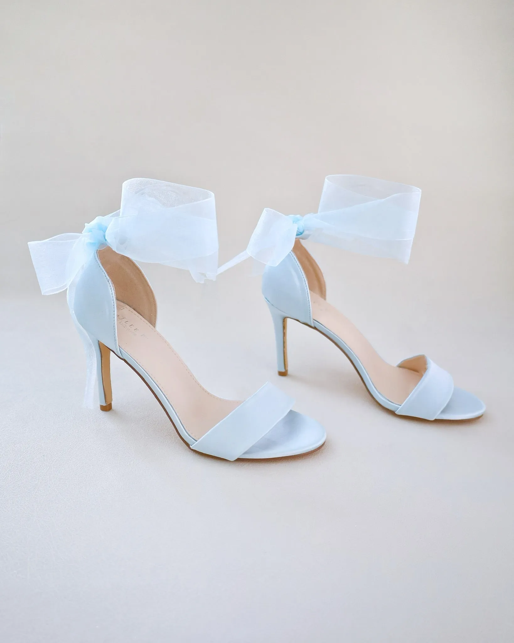 JOSKAA 2024 New Fashion High Heel Satin High Heel Wedding Sandals with Wrapped Ankle Tie