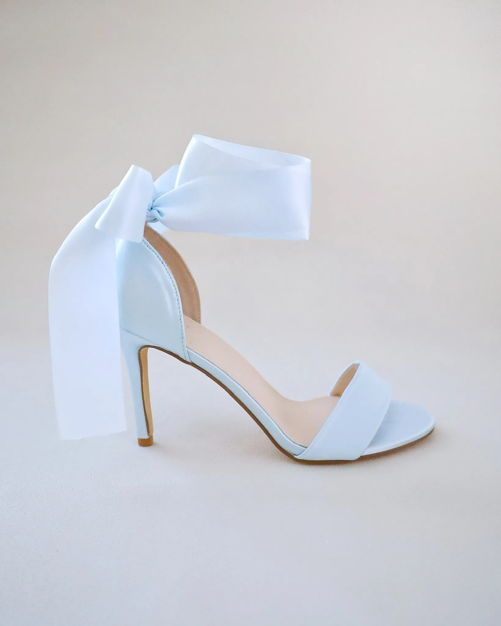 JOSKAA 2024 New Fashion High Heel Satin High Heel Wedding Sandals with Wrapped Ankle Tie