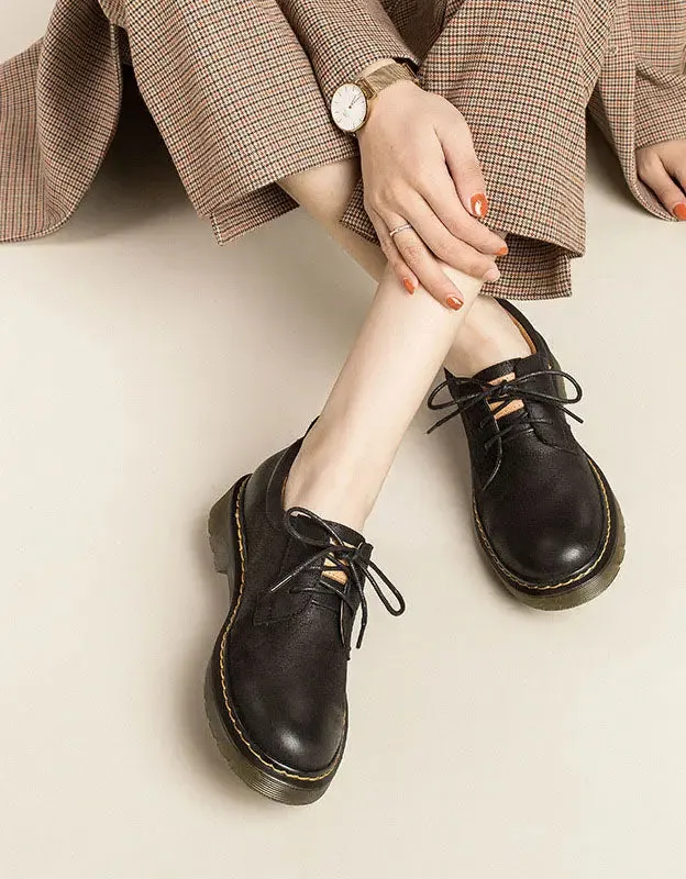 Leather Brogue Shoes for Women