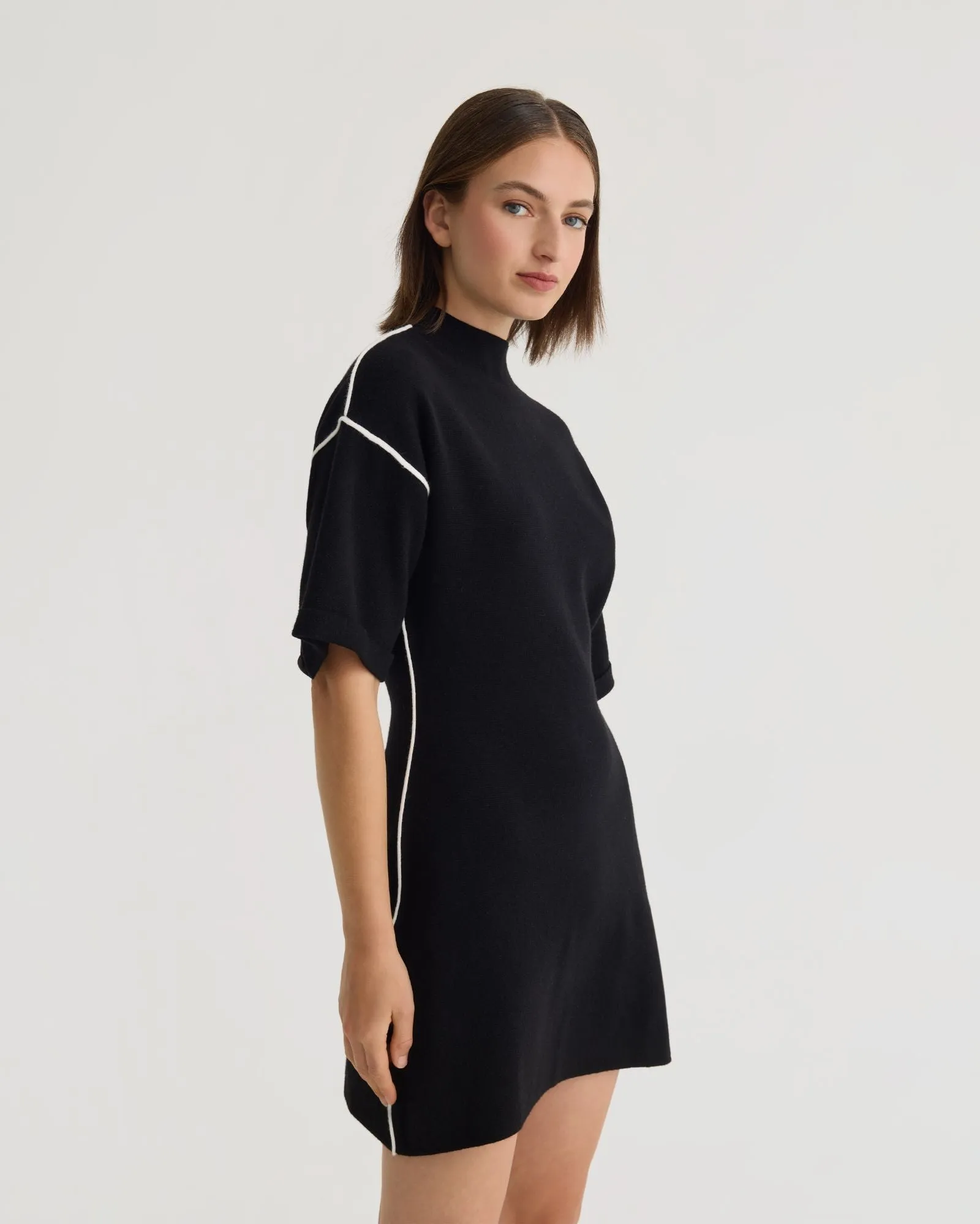 Lisa Knitted Contrast Trim Dress