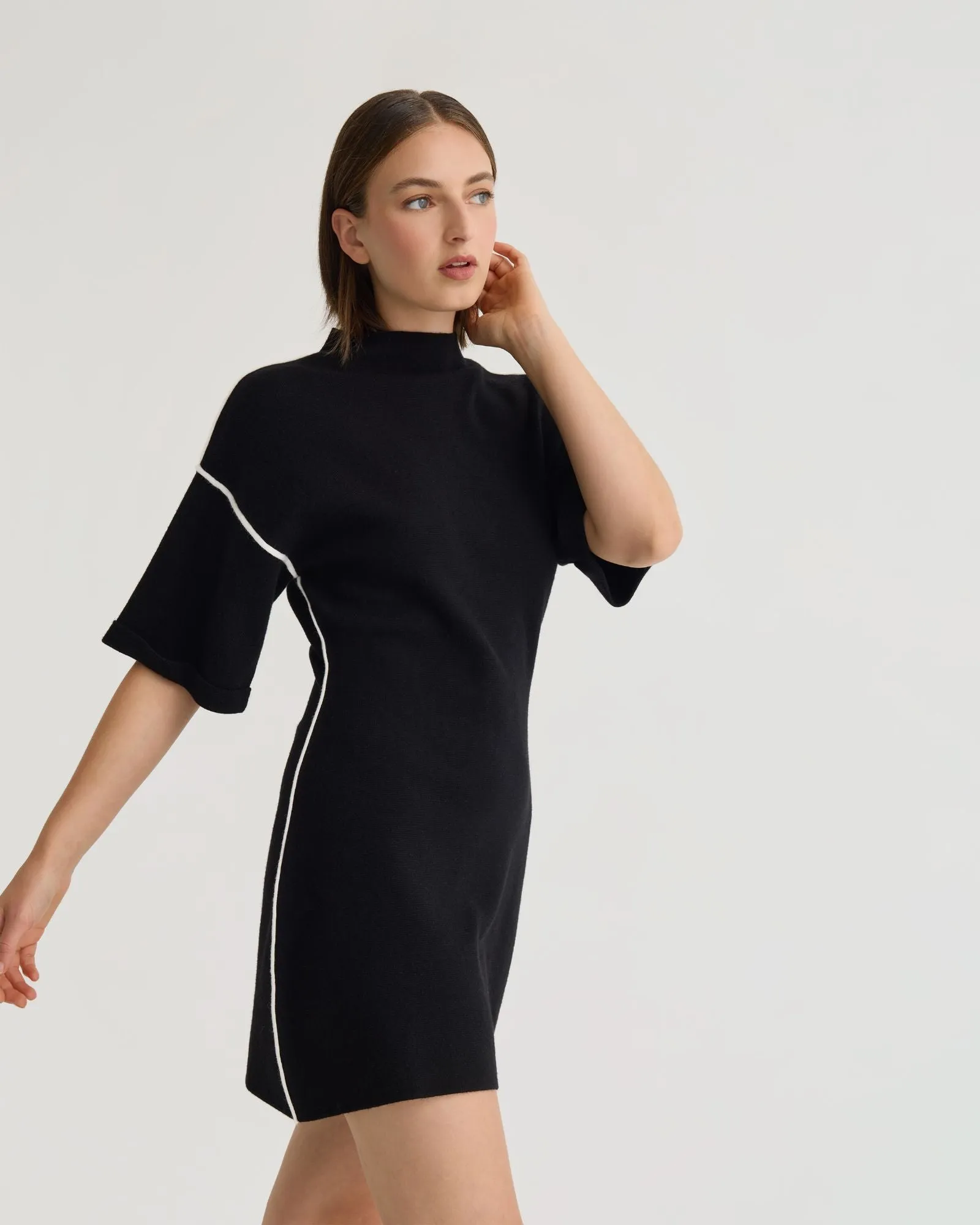 Lisa Knitted Contrast Trim Dress