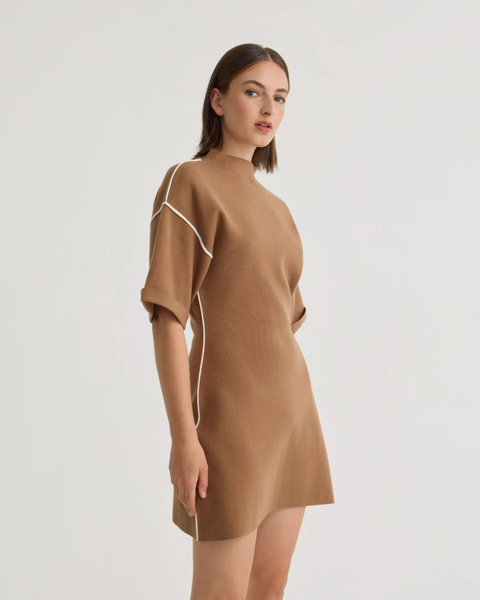 Lisa Knitted Contrast Trim Dress