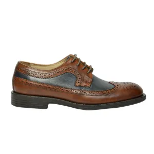 Men Tan Brown Leather Brogues ǀ Lucca 5967