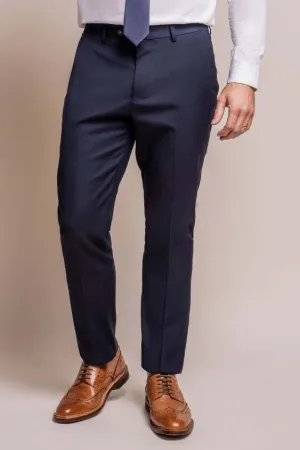 Men's Slim-Fit Blue Trousers - BARESI - Blue