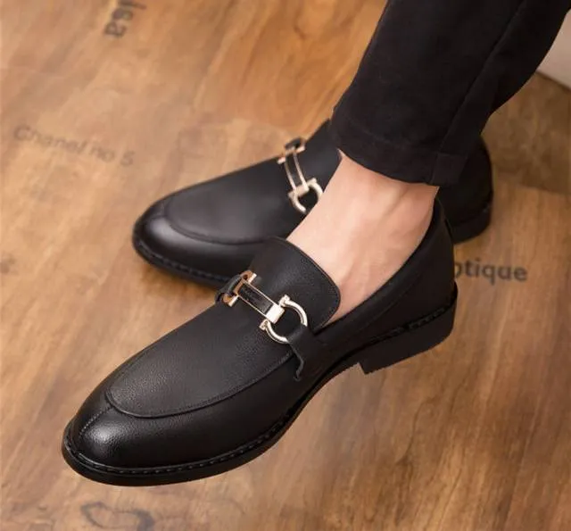 Metal Appliques Black Oxford Shoes