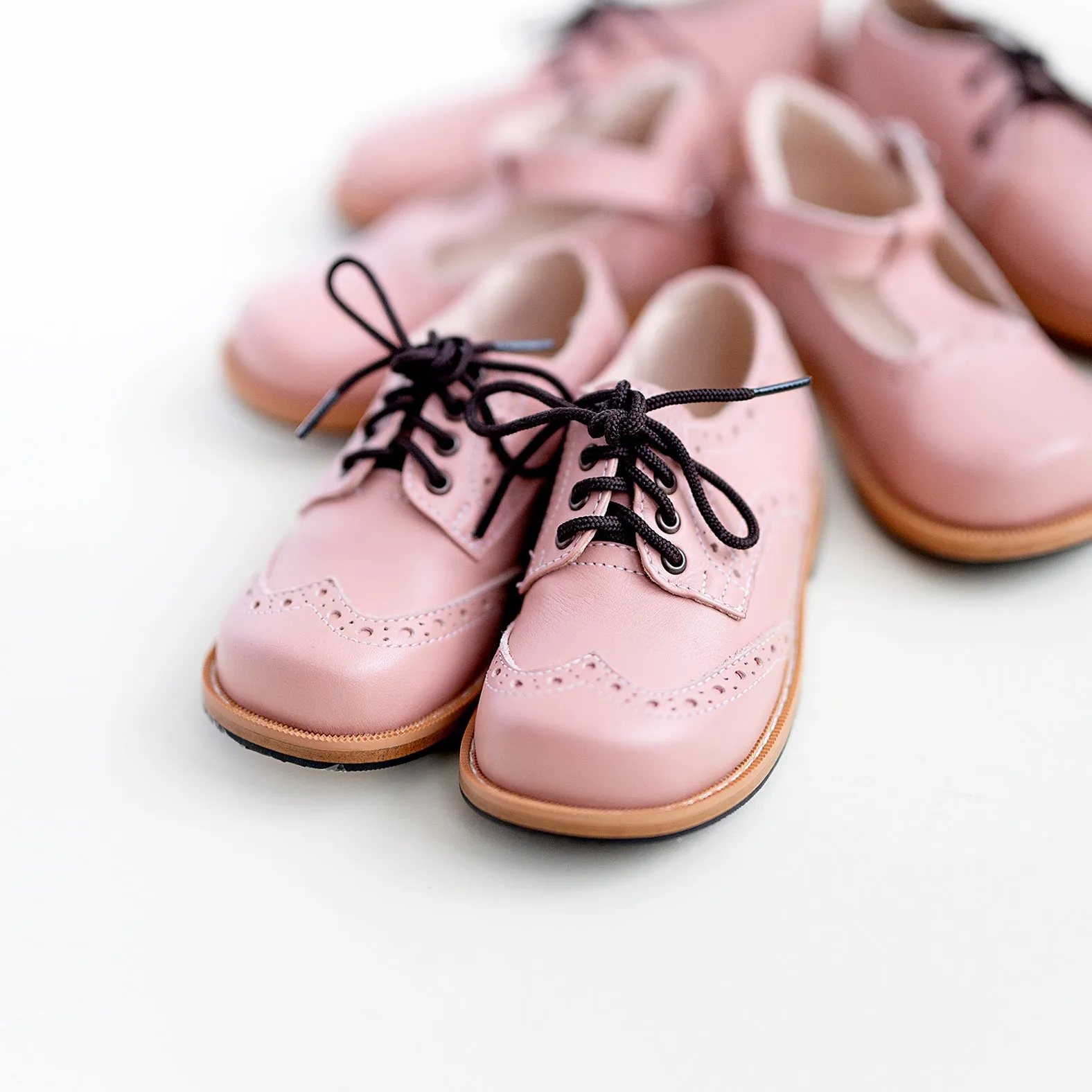 MK22625 - Brogue Oxfords Shoes Rosewood [Children's Leather Shoes]