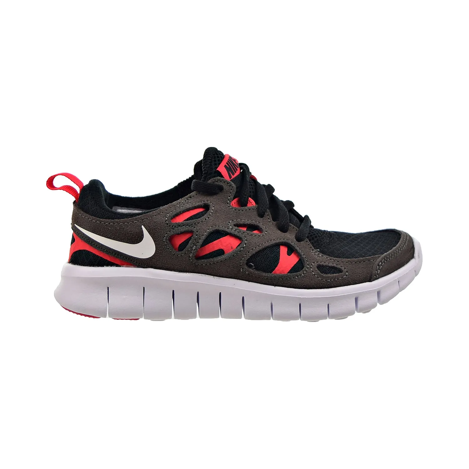 Nike Free Run 2 (GS) Big Kids' Shoes Black-Siren Red-Medium Ash