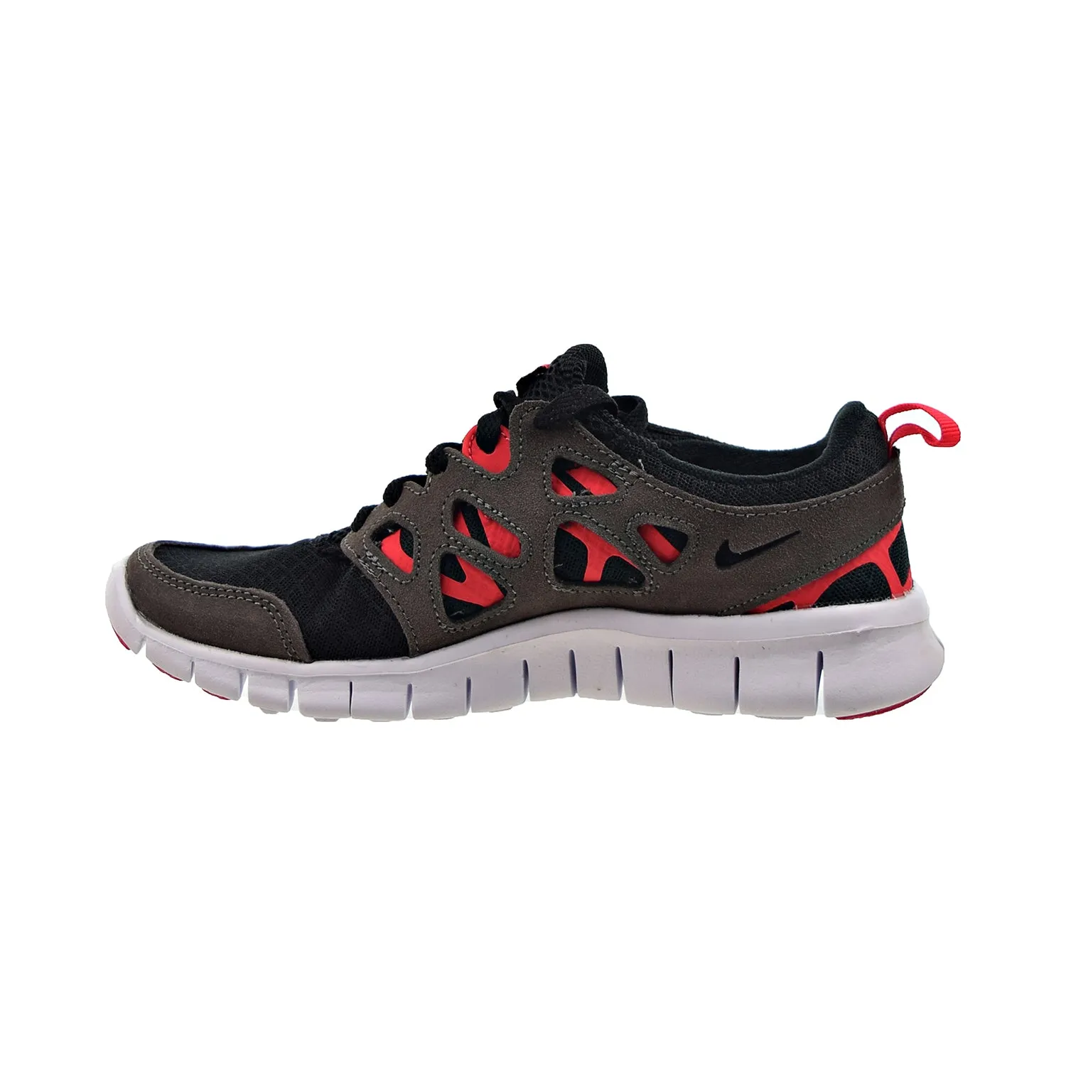 Nike Free Run 2 (GS) Big Kids' Shoes Black-Siren Red-Medium Ash