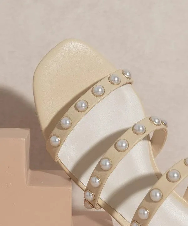 Oasis Society Valerie - Pearl Flat Sandals