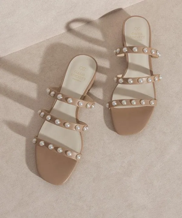 Oasis Society Valerie - Pearl Flat Sandals