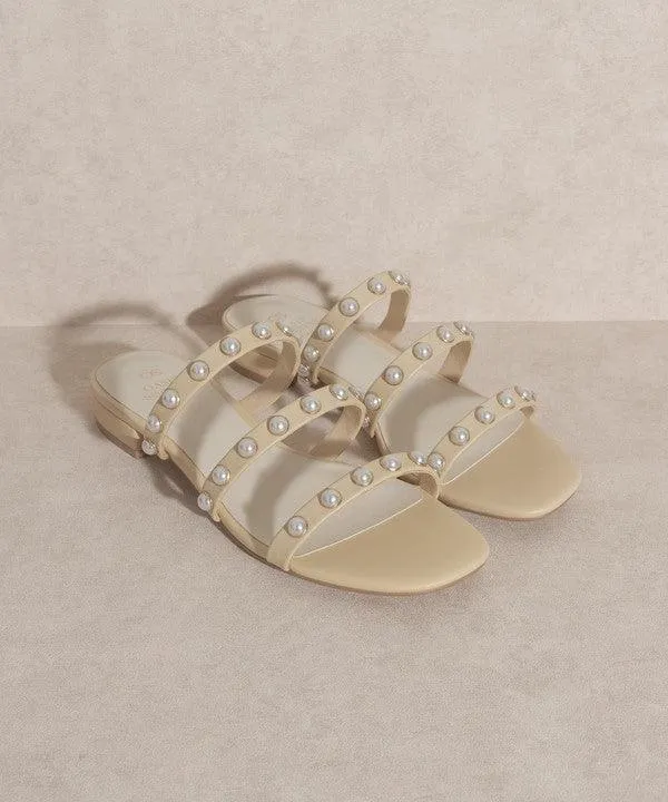 Oasis Society Valerie - Pearl Flat Sandals