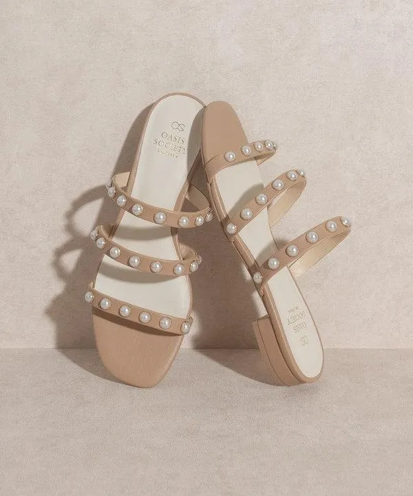 Oasis Society Valerie - Pearl Flat Sandals