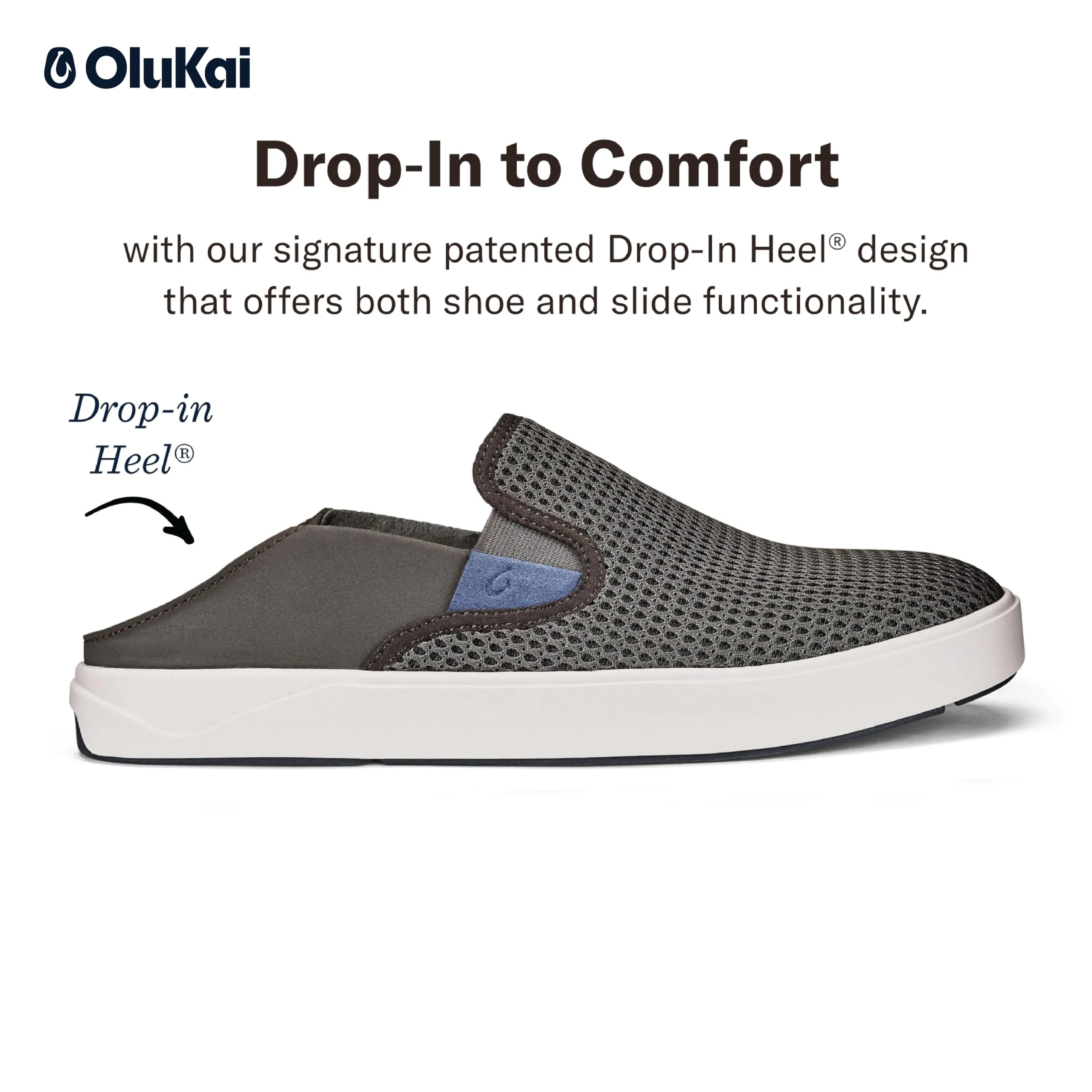 OLUKAI Lae'ahi Men's Slip On Sneakers Pavement/Pavement