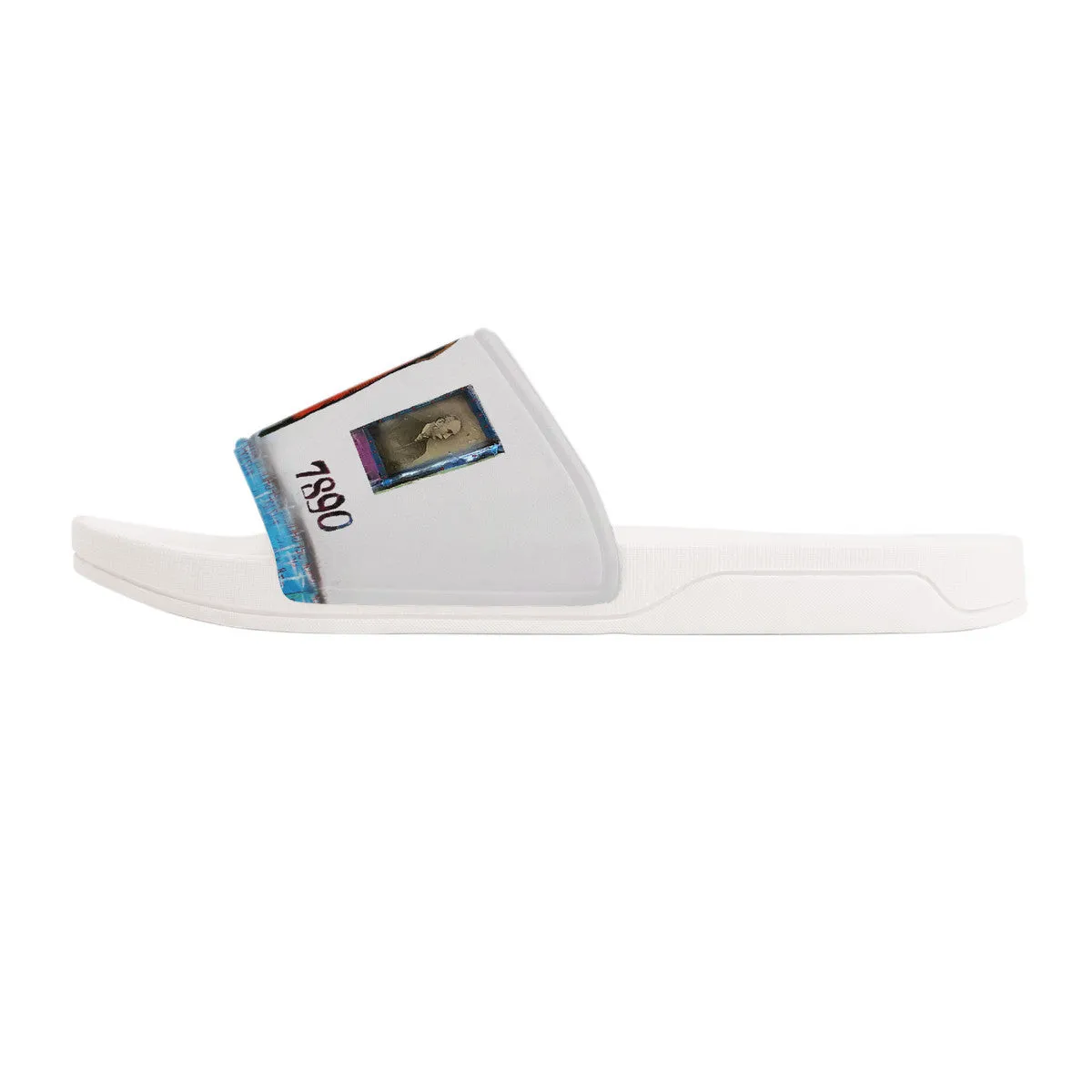 Open arms Slide Sandals - White