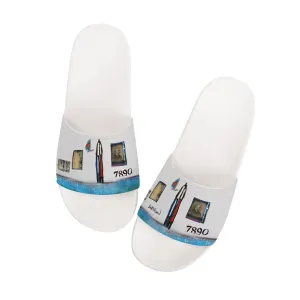 Open arms Slide Sandals - White