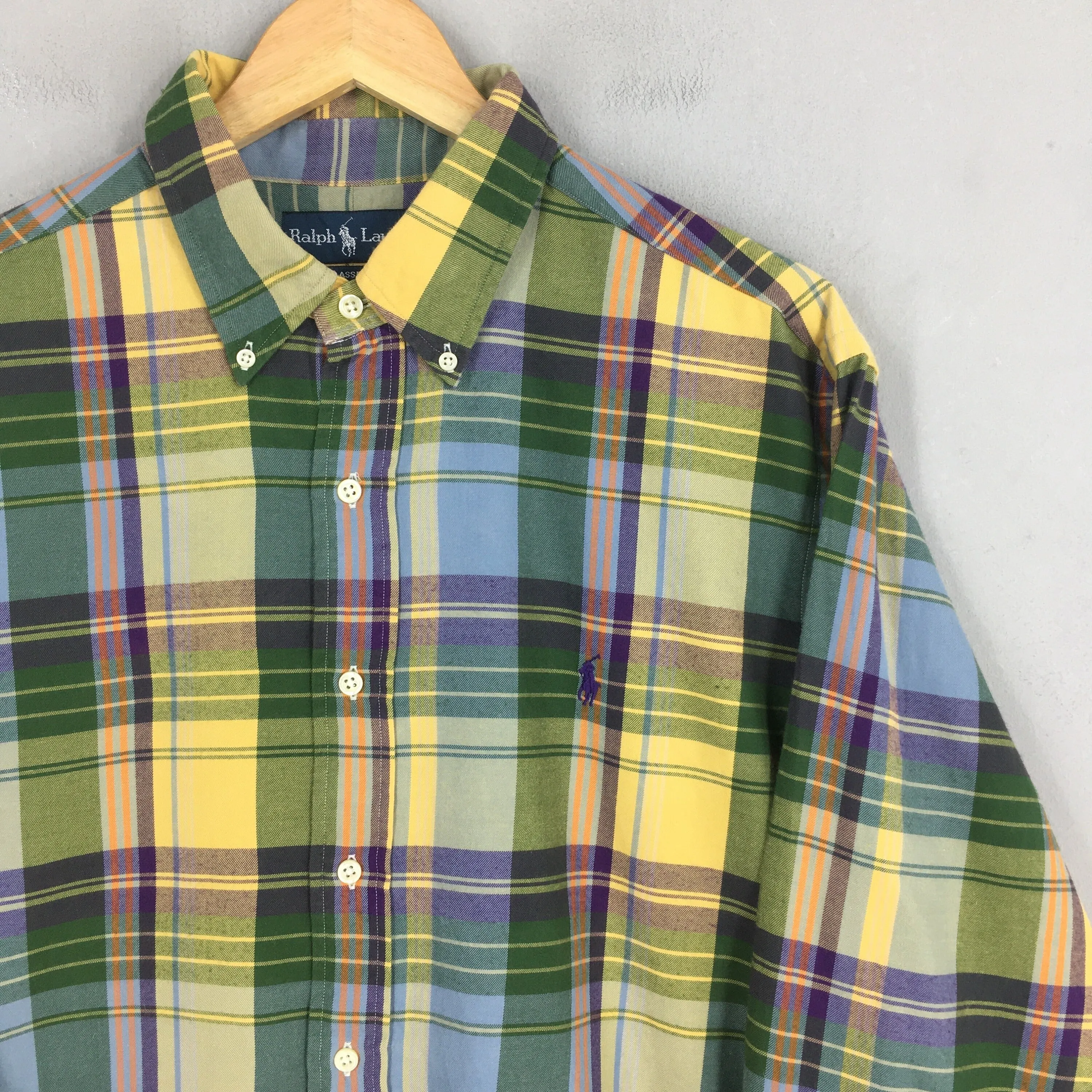 Polo Ralph Lauren Checkered Classic Fit Flannel Shirt Large