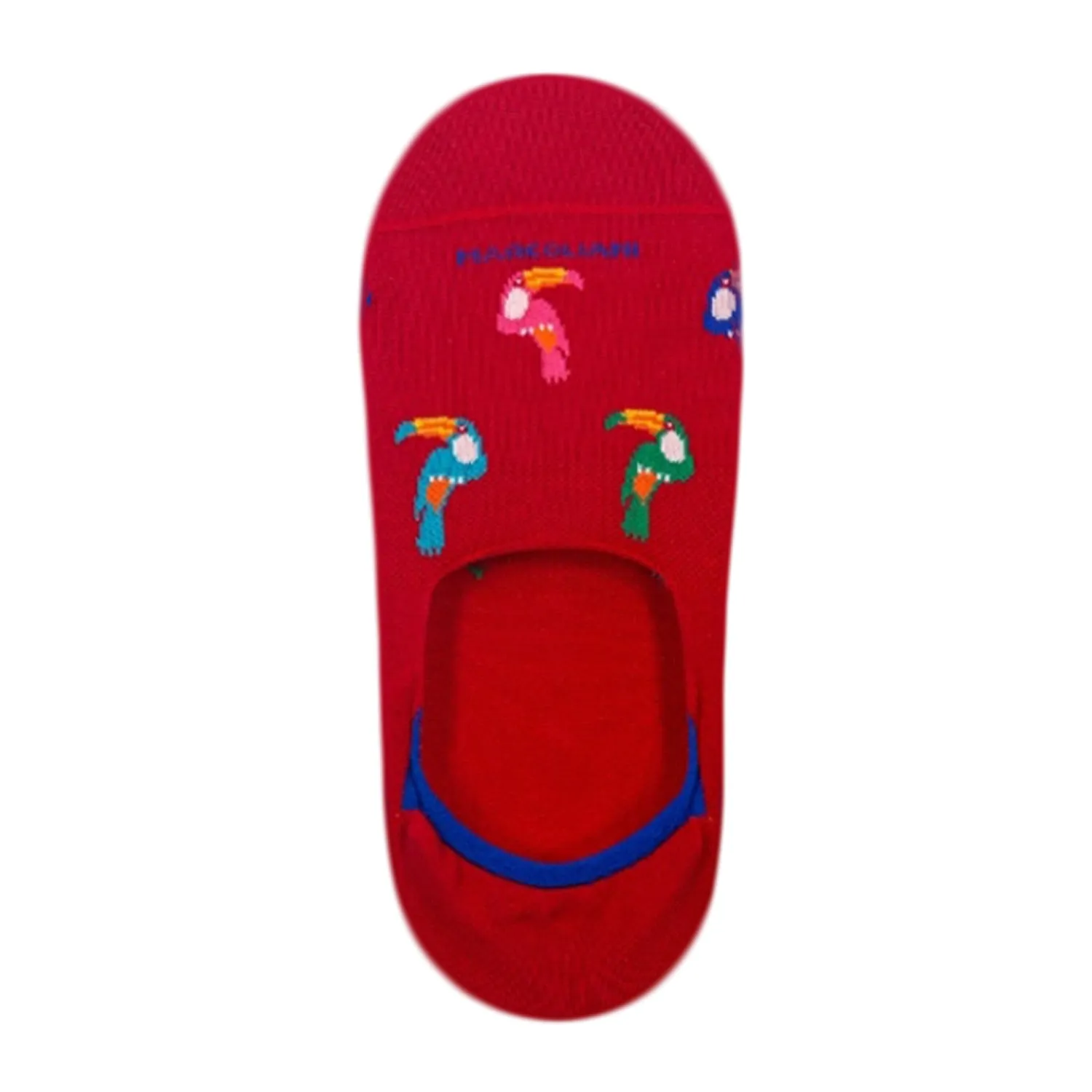 Red Toucan Invisible Touch No-Show Socks - Marcoliani