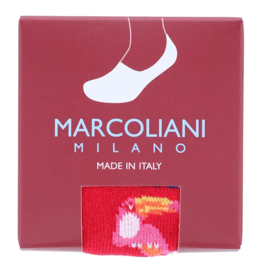 Red Toucan Invisible Touch No-Show Socks - Marcoliani