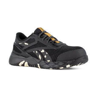 REEBOK RE366 WOMEN'S BLK / CAMO / BRN NANOFLEX TR SD ATHLETIC WORK SHOE