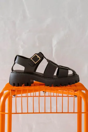 Shoe The Bear Posey Fisherman Black Sandals