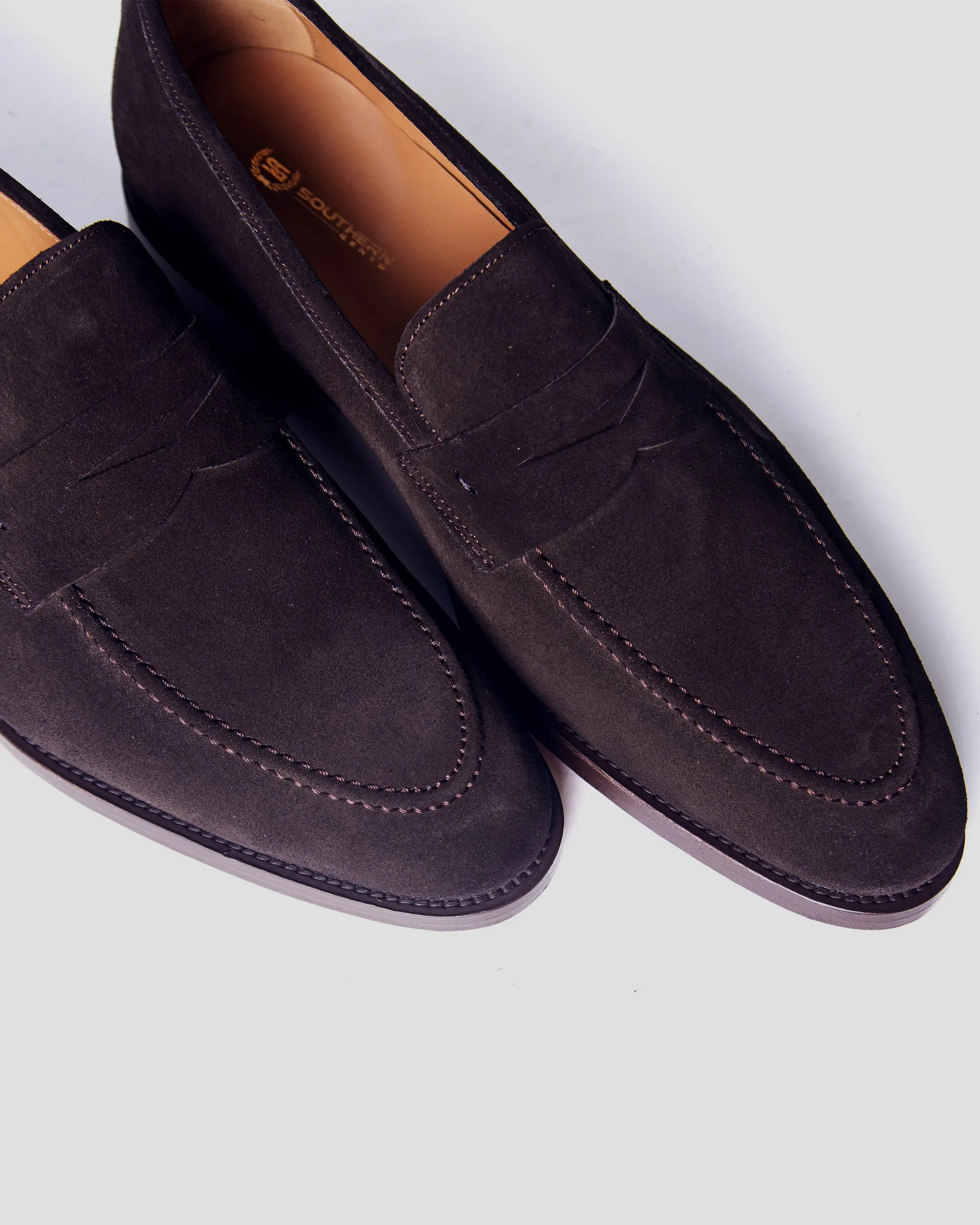 Smithson Penny Loafer V2 – Dark Brown Suede