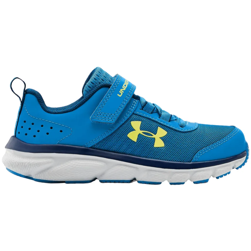 Under Armour Electric Blue/Halo Grey/Yellow Ray Assert 8 Children’s Sneaker