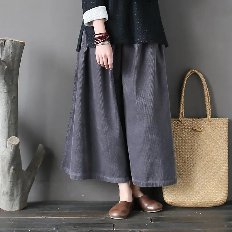 Wide Leg Corduroy Palazzo Pants