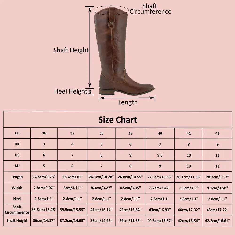 Womens Brown Knee High Cowboy Boots Brown