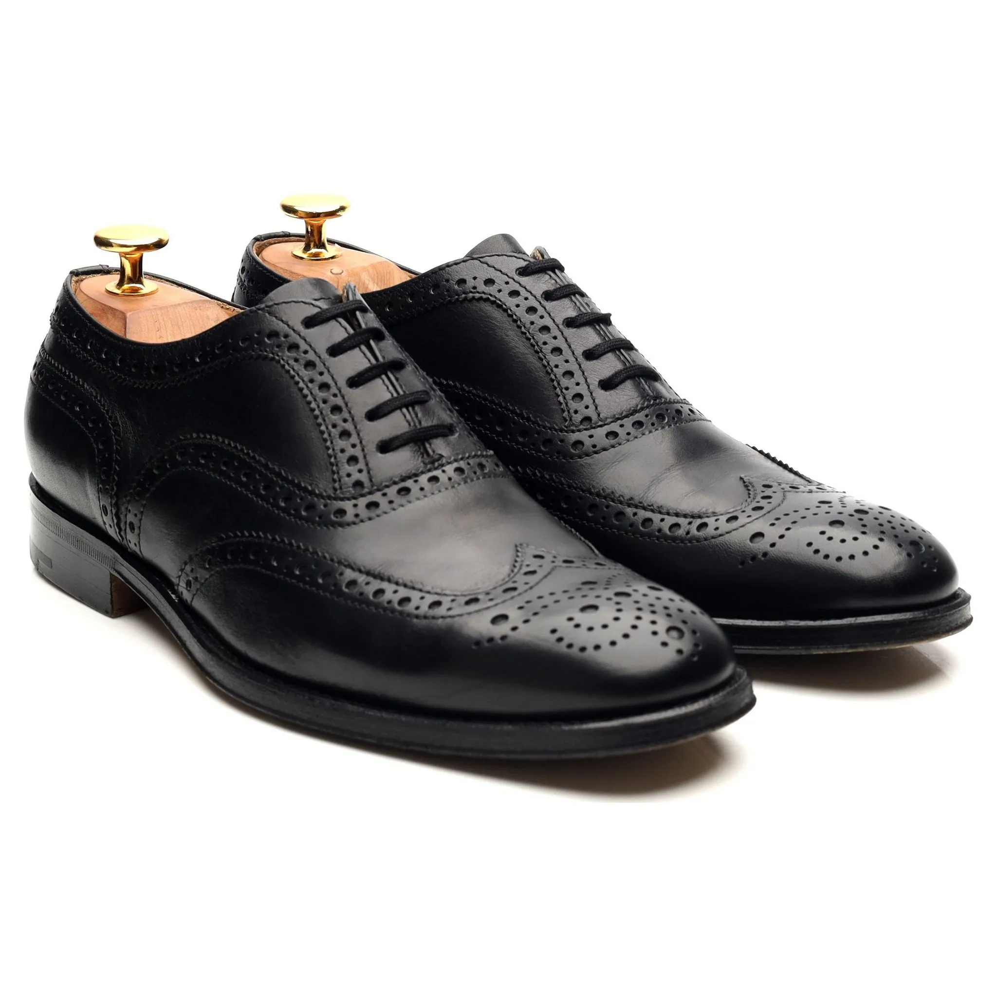 Women's 'Davina' Black Leather Brogues UK 5.5 EU 38.5